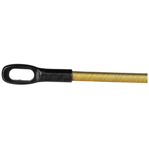 Top Shelf 13 Inch Flexible Fish Tape Leader For 1/8 Inch Steel Tapes with a black grip and rustproof spiral cover.