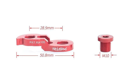 Beefed Up Rear Derailleur Hanger Extender For Mountain And Road Bikes With M10 Screw Ultralight Aluminum 7075 Red