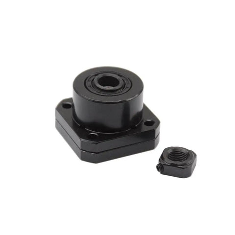 Fixed Side And Floated Side End Support Kit For SFU1204 Ball Screw CNC Systems, Includes One Fixed Side And One Floated Side For Precise Alignment, Must-Have Upgrade To Ball Screw Ends., black metal FK10 fixed side and FF10 floated side support kit for SFU1204 ball screw