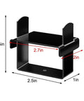 Heavy Duty Leaf Spring Clamp Kit For Trucks And Trailers Stainless Steel Black Finish with dimensions labeled in inches