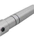 Side view of Accusize annular cutter arbor Mt4 to 3/4 in Weldon shank, silver metal