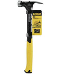 Heavy Duty 22 Oz Framing Hammer With 1-Piece Steel Construction, Yellow and Black Finish, Model DWHT51064, front view