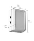 Super Secure Toddler Outlet Covers Featuring Roomy Design For Fat Adapters And Durable Pc Abs Build, measuring 4.57x2.95x6.93 inches.