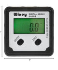 Digital Angle Gauge And Finder For Table Saw And Miter Saw With Magnetic Backlight Ultra Precise 0.1 Degree Resolution front view