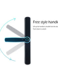 Rock Solid Waterproof Smart Fingerprint Door Lock With Hidden Emergency Key And Heavy Duty Zinc Alloy Handle For Glass Or Aluminum Doors free style handle illustration showing locking mechanism.