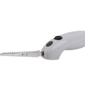 Cordless Electric Knife, Rechargeable Stainless Steel Kitchen Tool For Meat, Fruit, And Vegetables, side view of blade and handle