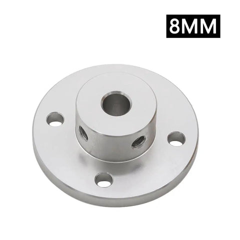 Twin Pack 8mm Aluminum Flange Coupling Connector For RC Motors And Diy Projects, Rigid Shaft Coupler Accessory in anodized silver