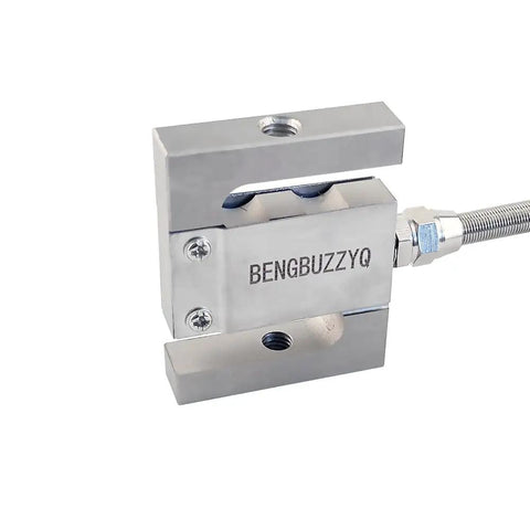 Beefy Heavy Duty S Type Load Cell 5kg to 20t Tension and Compression Sensor with High Accuracy Stainless Steel Build 4-20 mA and mV/V Output Perfect for Material Testing Crane Scales and Industrial Automation, stainless steel block