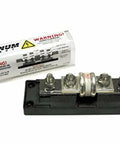 400 Amp Fuse Block Assembly Class T for Off Grid Inverters with packaging, ensures overcurrent protection for battery banks.