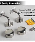 Slick Clear Acrylic Stair Handrail With Kickass Crystal Bubble Design Wall Mounted Indoor Railing Kit Delivering Dead Serious Support With Sleek Silver Brackets for Bathrooms or Attics Measuring 17.5 Ft Length, includes stainless steel wall brackets.