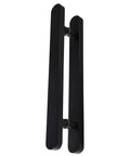Two Sided Solid Wood Glass Door Handle Kit Rustic Sliding Barn Style Modern Push Pull Door Handle Set For Indoor Outdoor Use Dope Black Finish 16 Inch 40 Cm, black pair