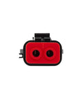 Badass 8 AWG Marine Fuse Holder With Waterproof Red Silicone Sheath And Solid Brass Terminals Includes Quick Install ATC Fuses front view
