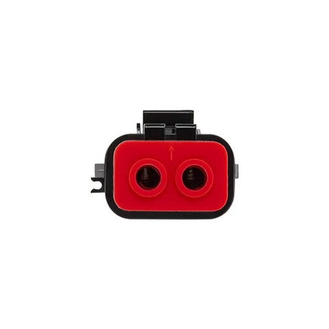 Badass 8 AWG Marine Fuse Holder With Waterproof Red Silicone Sheath And Solid Brass Terminals Includes Quick Install ATC Fuses front view