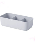 Keep Your Closet Chill With This Four Piece Sock And Underwear Storage Box Featuring Smooth Slide Compartments For Taming Piles And Sorting Gear With Ease - Gray modular storage box with two compartments.