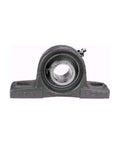 Pillow Block Bearing Replacement For Grasshopper 122044 Fits 700 Series, front view showing beefy heavy-duty design, black color