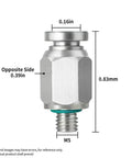 304 Stainless Steel Straight Push-To-Connect Fittings Male 5/32 Inch Tube OD M5 Thread Pack Of 5 435 Psi Max standing upright.