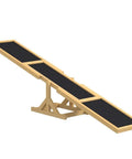 71 Inch Dog Agility Seesaw Outdoor Training And Exercise Wooden Platform Pro Grade Obstacle Course with slip-resistant edges.
