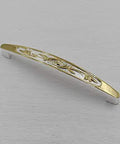 Top Shelf European Style Real Gold Tone Cabinet Pulls 128mm Heavy Duty Drawer Handles And Wardrobe Knobs Sharp Palace Design Furniture Hardware For Kitchen Cabinets side view.