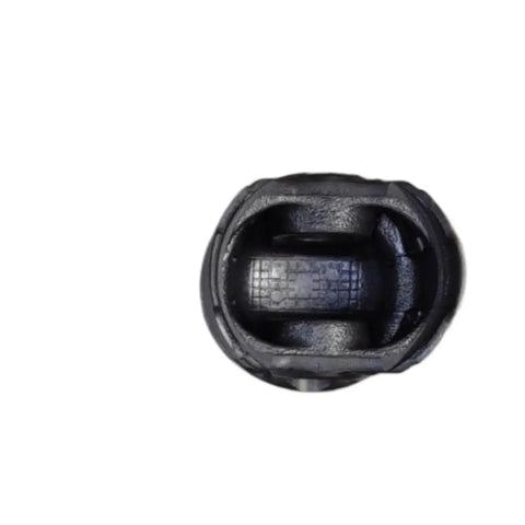 Beefed-Up Piston 16881-21110 Engine Part Compatible With Heavy Construction Equipment And Tractors, Precision Component For Reliable Compression, Long-Lasting Durability, And Smooth Operation In Tough Workloads, black metal piston top view