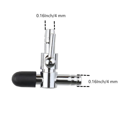 Air Flow Control T Valve For Aquarium And Fish Tank Aeration Single Way Lever Inline Valve Fits 4x6mm