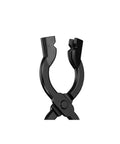 Close-up of Hardcore Blacksmith Tongs Set 17 Inch Carbon Steel Forging Tongs with ergonomic grip and razor sharp edges in black finish.