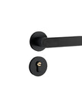 Quiet Bedroom Split Door Lock Set, Solid Metal Hardware For Smooth, Silent Operation, Easy Install, Black Door Knob