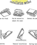 Installation guide illustration for Built Tough Solar Led Flood Light With Wireless Dimmable Remote And Ip66 Waterproof Housing.