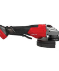 Rugged M18 Compatible Angle Grinder With Smooth Variable Speed Dial And Anti Vibration Grip, designed for fast metal cutting.
