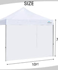 Front view of Mesh Sidewall For 10x10 Pop Up Tent Canopy Mosquito Netting White Weather Resistant Polyester Easy Install Velcro Top Connection 