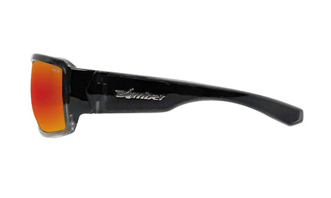 Floating Safety Glasses For Men 2 Tone Crystal Frame Red Mirror Lenses With Non Slip Foam Padding ANSI Z87 Plus Compliant.