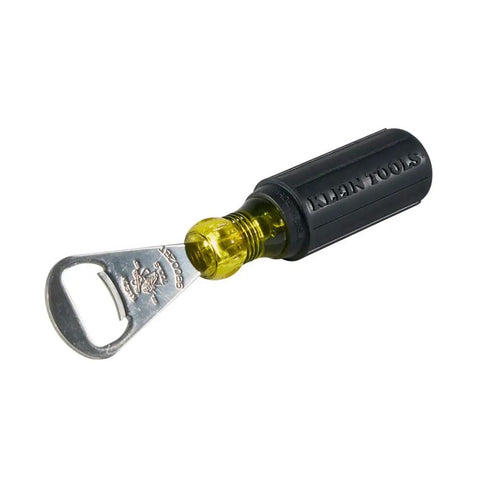 Bottle Opener For Pros With Cushioned Grip Handle And Tip Ident For Quick ID In Pouches Made In USA Heavy Duty Stainless Steel Bar Tool