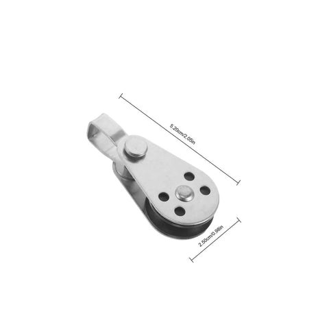 Beefy Stainless Steel Sailing Pulley Block Set 4 Pack For Marine Rigging And Kayak Gear Rugged Pulleys With Smooth Bearings.