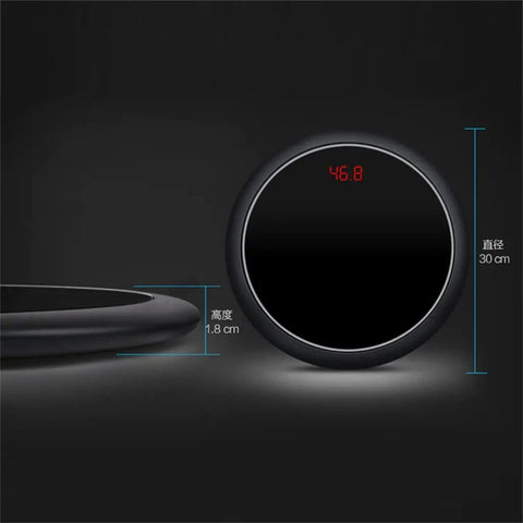 Dead Nuts Accurate Smart Body Fat Scale With Tank Tough Tempered Glass Platform Heavy Duty Digital Weight Meter showing sleek black design and dimensions.
