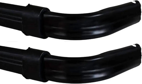 Heavy duty curtain rod set pack of 2 for 18 to 28 inch windows with lock seam design and two and a half inch projection, sleek black finish