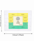 Watch Dial Feet Assortment Kit For Repairs Alloy Dial Feet Set in storage box with measurements shown