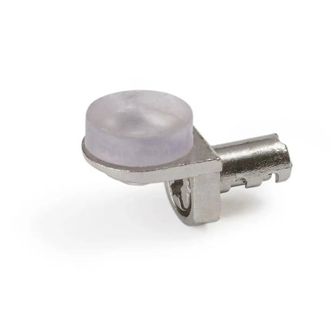 Beefy Heavy Duty Shelf Support Pins With Removable Glass Shelves Pegs And Silicone Bumpers For Cabinets metal pin close-up