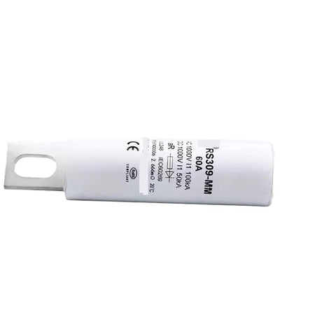 Heavy Duty Rs309 Mm Ev High Voltage Dc Fast Charging Fuse Four Hundred Amps for Electric Vehicle Stations side view.