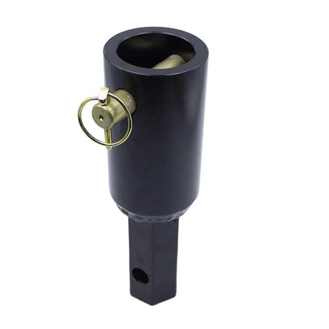 Heavy Duty Auger Bit Adapter Conversion From 2-9/16 Inch Female Round To 2 Inch Male Hex Shaft Beefy Drill Attachment For Augers