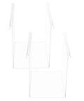 2 Pack Acrylic Food Prep Bag Holder Stand, Universal Bag Rack, clear acrylic holders for kitchen use and meal prep.