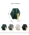 Sleek Adhesive Wall Hooks 4 Pack With Super Tough Grip Tape displayed in green, grey, white, and black colors, 4.5cm height.
