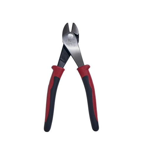 Diagonal Cutting Pliers With Angled Head For Tight Spaces 8 Inch High Leverage With Short Jaws Built For Heavy Duty Go To Electrician Work 36 Percent More Cutting Power Made In USA Durable Electrical Tool