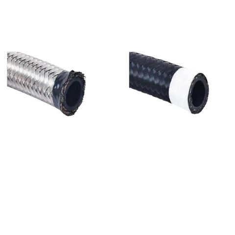 Pro 6AN To 3/8 Inch Fuel Line Hose Kit With Nylon Braided Steel Construction For Universal Car Install And Custom Builds Plus Extra Long 20 Foot Fuel Tubing Length, 3/8 inch hoses