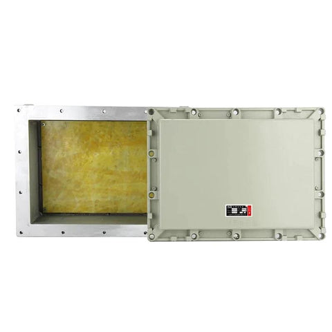Krixis explosion-proof junction box, aluminum alloy empty enclosure with lid detached to the right