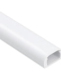 2 Cords Wire Cover Kit for Wall Mounts White PVC Cord Concealer for Extension Cords Ethernet Cables and Speaker Wires 0.7 in W by 0.4 in H Durable Odorless Fire Resistant No Yellowing