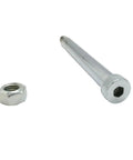 Two Pack Caliper Bolt And Nut Kit For 10K And 12K Trailer Disc Brakes Chrome Finish Includes Two Six Inch Shoulder Bolts And Two Matching Nuts For Caliper Bracket Mounting Replaces 7-186-KITx2 BP18-105