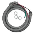 1Pc 3/4 Inch Liquid Tight Conduit Wiring Kit 6 Ft Pre-Wired Bundle With 8 Awg Power Wires And 10Awg Ground 90 Degree Elbow Connector in gray with connectors.
