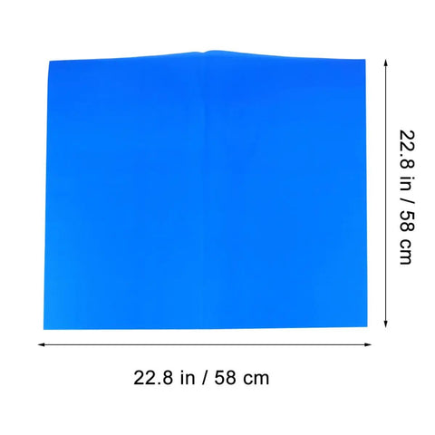 20 Pieces Transparent Candy Color Floral Wrapping Paper Blue Bouquet Packaging For Gift Wrapping And DIY Crafts, sheet dimensions shown