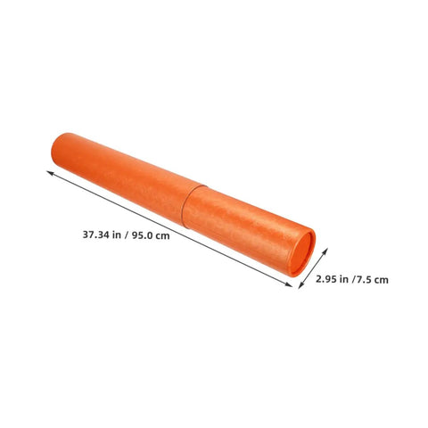 Telescopic Poster Tube Holder 52 To 95 Cm Expandable Mailing Tube with Strap shown fully extended with measurements.