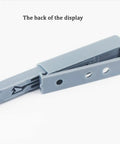 Push To Open Cabinet Door Catch Kit Three Piece Gray Cupboard Latch System with Adjustable Gap back view detail