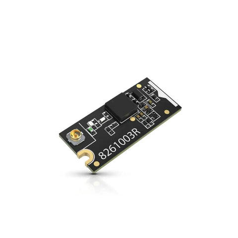 Plug-And-Play GNSS Location Module With Antenna For Meshtastic Starter Kit Using U-Blox ZOE M8Q Chip, black circuit board angle view